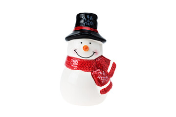 Snowman ceramic doll.