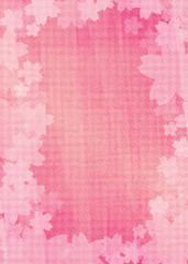 ピンクの千鳥格子柄の背景画像 　桃色の和柄背景