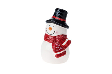 Snowman ceramic doll.