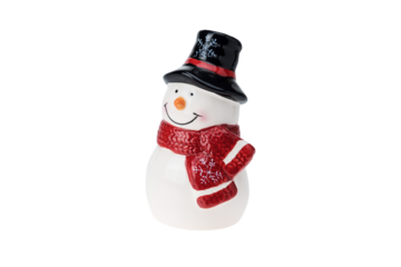 Snowman ceramic doll.