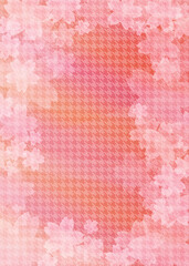 ピンクの千鳥格子柄の背景画像 　桃色の和柄背景