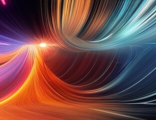 Abstract fractal burst background, Generative AI