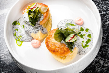 cutlets with mashed potato and sauce