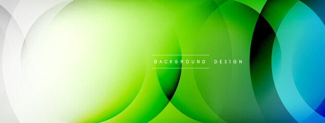 Light geometric abstract background with lines, circles