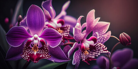 Orchideen Blüten pink - mit KI erstellt 