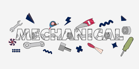 mechanical design social media header element