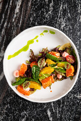 salad with salmon and herbs