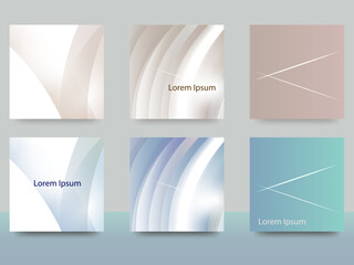 Fototapeta premium バナーや広告に使える カーブグラデーションの ほわっと光るベクターイラスト 