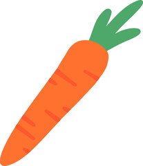 Carrot Fruit Flat Illustration
