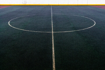 Fototapeta premium White dividing line of the sports field.