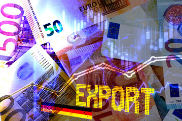 Euro Geldscheine, Wirtschaft und die deutschen Exporte
