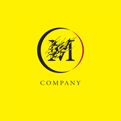Vector M Logo, Beautiful Logotype for luxury branding. Elegant and stylish broken font design for your company.