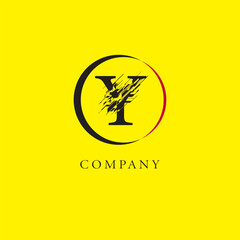 Vector Y Logo, Beautiful Logotype for luxury branding. Elegant and stylish broken font design for your company.