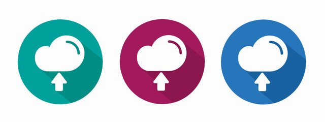 Icon for cloud download vector illustration in flat.