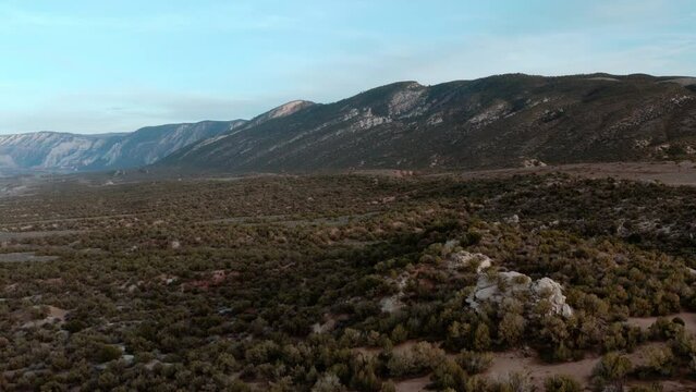 Utah mountains flying over desert