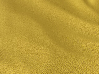 3D yellow wavy fabric background.