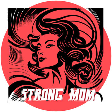 Empower the moms in your life with this vector outline of a strong-willed woman's face. Perfect for Mother's Day, this image is a tribute to the resilience, determination, and love that mothers embody