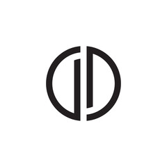 letter DD logo design vector illustration on white background.