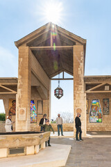 The courtyard of the Church Of Annunciation in Nazareth, northern Israel