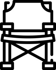 camping chair flat icon