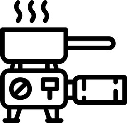 gas stove flat icon