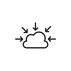 cloud data icon , database icon vector