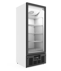 Commercial Display Refrigerator Isolated