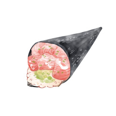 watercolor sushi