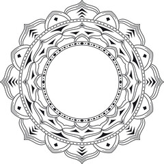 Mandala art geometric pattern for coloring