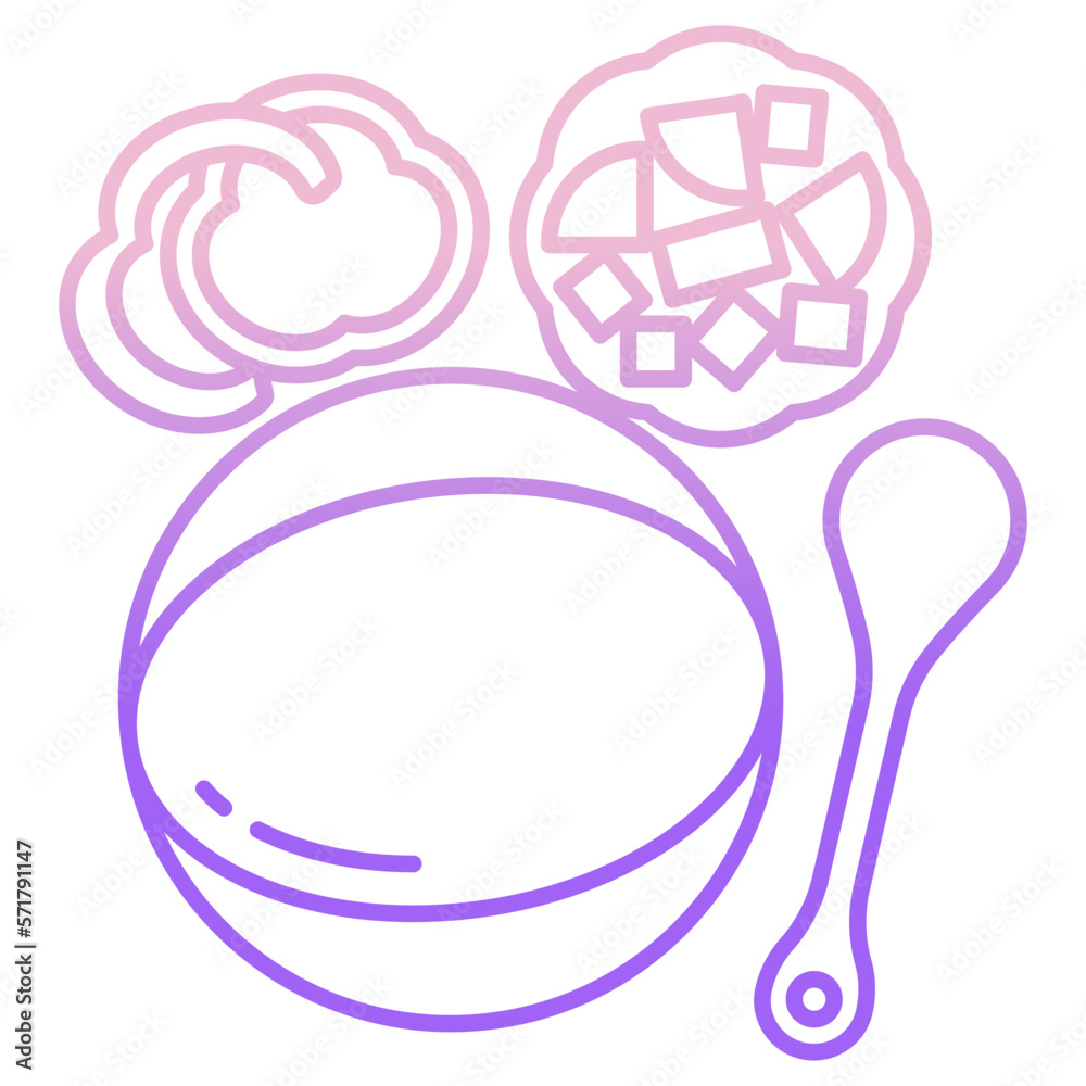 Sticker vegetable soup icon