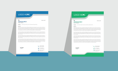 modern corporate letterhead template.