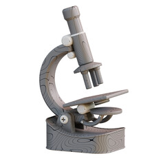  3d illustration of microscope