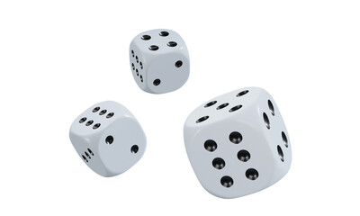 isolated dice for casino or gambling concept