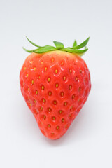 beautiful fresh red strawberry isolated on white background