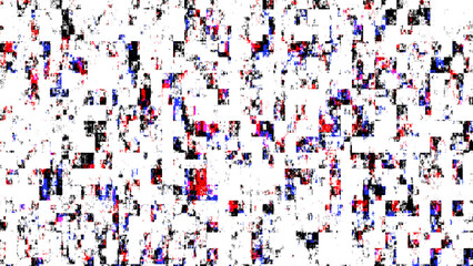 Glitch distorted white texture background. Modern effect of damaged screen. For game screens, web-sites, designs, banners and business. 3d rendering.