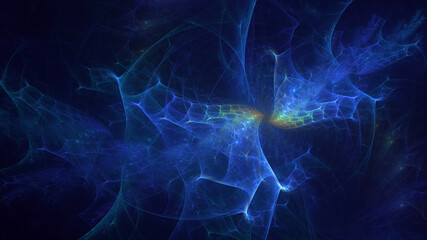 3D rendering abstract colorful fractal light background