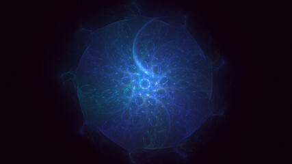 3D rendering abstract round light background