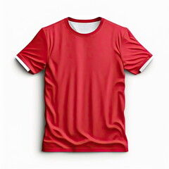 blank red t-shirt with white background, Made by AI,Artificial intelligence