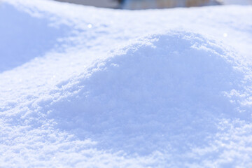 Obraz premium 雪の表面 結晶 青空 コピースペース