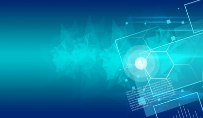 Abstract background of network technology with blue color