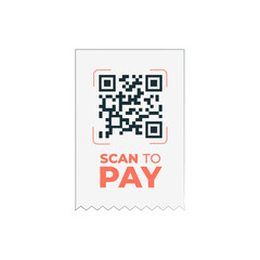 Scanning QR-code to pay. Simple concept for banner, website design or landing web page 