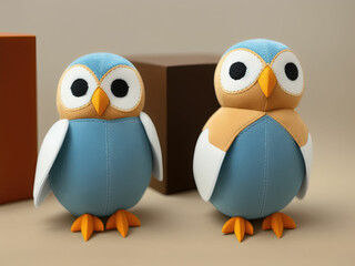 Soft toy owl for children. A gift. A souvenir. Generative AI