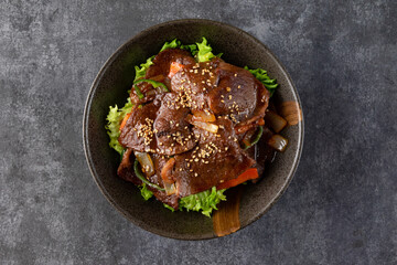 牛焼肉丼 Beef , Japanese donburi , yakiniku