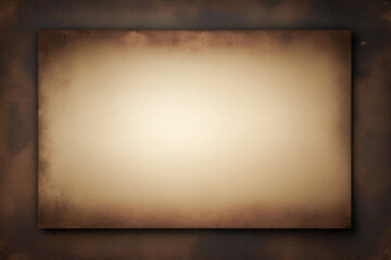 Old frame border on wall. Old vintage paper texture background. Generative AI.
