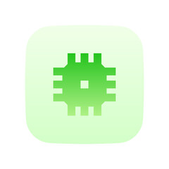 Obraz premium microchip flat gradient icon