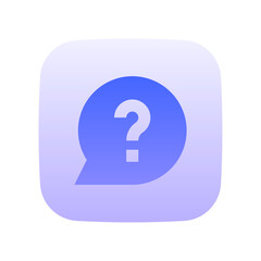 questioning flat gradient icon