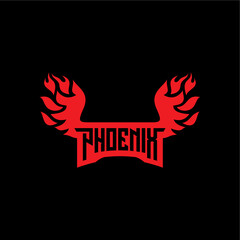 phoenix wordmark logo vector. phoenix wordmark vector.