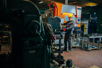 Man working in metal industry.