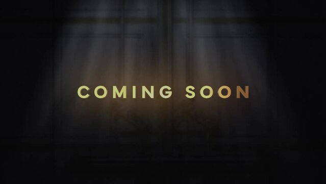 映画予告風COMING SOONの立体3D金文字の回転表示/ウエディング/イベントのオープニングタイトル