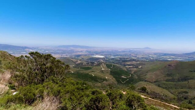 Panning View of The Paarl In Western Cape